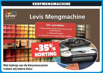 Promotions -35% korting levis mengmachine - Levis - Valide de 10/06/2018 à 30/06/2018 chez Bouwcenter Frans Vlaeminck
