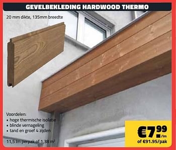 Promoties Gevelbekleding hardwood thermo - Huismerk - Bouwcenter Frans Vlaeminck - Geldig van 10/06/2018 tot 30/06/2018 bij Bouwcenter Frans Vlaeminck