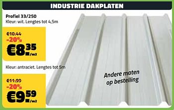 Promoties Industrie dakplaten - Huismerk - Bouwcenter Frans Vlaeminck - Geldig van 10/06/2018 tot 30/06/2018 bij Bouwcenter Frans Vlaeminck