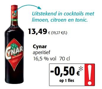 Promoties Cynar aperitief - Cynar - Geldig van 06/06/2018 tot 19/06/2018 bij Colruyt