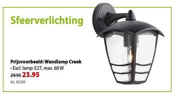 Promoties Philips wandlamp creek - Philips - Geldig van 13/06/2018 tot 25/06/2018 bij Gamma