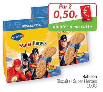 Promotions Bahlsen biscuits - super heroes - Bahlsen - Valide de 01/06/2018 à 30/06/2018 chez Intermarche