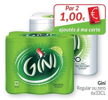 Promotions Gini regular ou zero - Gini - Valide de 01/06/2018 à 30/06/2018 chez Intermarche
