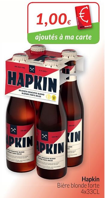 Promotions Hapkin sterk bière blonde forte - Hapkin - Valide de 01/06/2018 à 30/06/2018 chez Intermarche