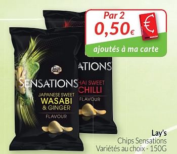Promotions Lay` s chips sensations variétés au choix - Lay's - Valide de 01/06/2018 à 30/06/2018 chez Intermarche