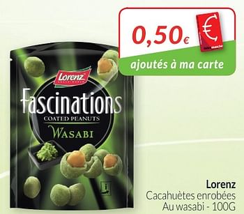 Promotions Lorenz cacahuètes enrobées au wasabi - lorenz - Valide de 01/06/2018 à 30/06/2018 chez Intermarche