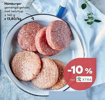 Promotions Hamburger gemengd gehakt met ketchup - Produit maison - Bioplanet - Valide de 06/06/2018 à 03/07/2018 chez Bioplanet