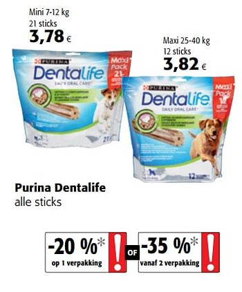 Promoties Purina dentalife alle sticks - Purina - Geldig van 06/06/2018 tot 19/06/2018 bij Colruyt