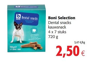 Promoties Boni selection dental snacks kauwsnack - Boni - Geldig van 06/06/2018 tot 19/06/2018 bij Colruyt