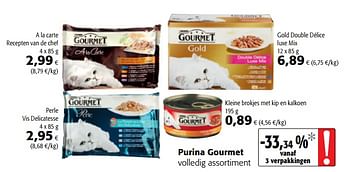 Promotions Purina gourmet volledig assortiment - Purina - Valide de 06/06/2018 à 19/06/2018 chez Colruyt