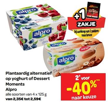 Promoties Plantaardig alternatief op yoghurt of dessert moments alpro - Alpro - Geldig van 06/06/2018 tot 18/06/2018 bij Carrefour