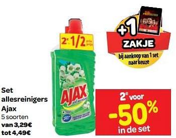 Promoties Set allesreinigers ajax - Ajax - Geldig van 06/06/2018 tot 18/06/2018 bij Carrefour