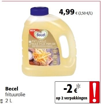 Promoties Becel frituurolie - Becel - Geldig van 06/06/2018 tot 19/06/2018 bij Colruyt
