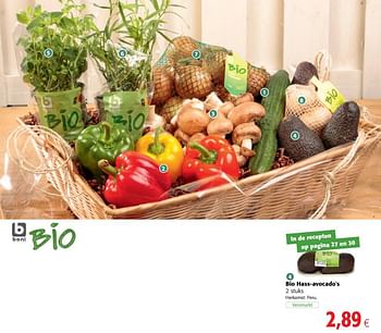Promoties Bio hass-avocado`s - Boni - Geldig van 06/06/2018 tot 19/06/2018 bij Colruyt