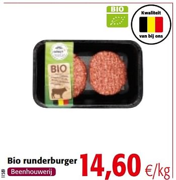 Promoties Bio runderburger - Huismerk - Colruyt - Geldig van 06/06/2018 tot 19/06/2018 bij Colruyt