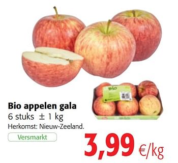 Promoties Bio appelen gala - Boni - Geldig van 06/06/2018 tot 19/06/2018 bij Colruyt