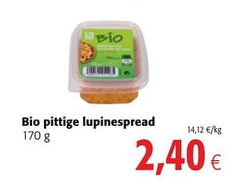 Promoties Bio pittige lupinespread - Boni - Geldig van 06/06/2018 tot 19/06/2018 bij Colruyt