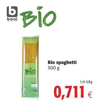 Promoties Bio spaghetti - Boni - Geldig van 06/06/2018 tot 19/06/2018 bij Colruyt