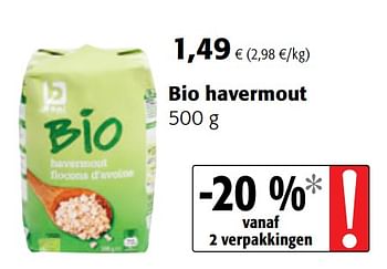 Promoties Bio havermout - Boni - Geldig van 06/06/2018 tot 19/06/2018 bij Colruyt