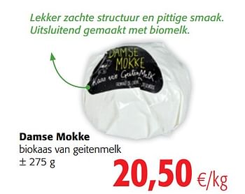Promoties Damse mokke biokaas van geitenmelk - Damse Mokke - Geldig van 06/06/2018 tot 19/06/2018 bij Colruyt