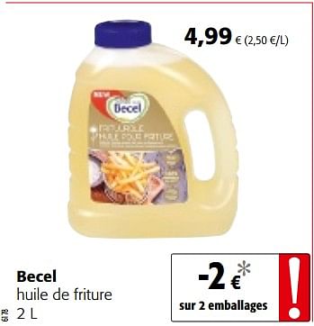 Promotions Becel huile de friture - Becel - Valide de 06/06/2018 à 19/06/2018 chez Colruyt