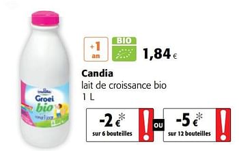Promotions Candia lait de croissance bio - CANDIA - Valide de 06/06/2018 à 19/06/2018 chez Colruyt