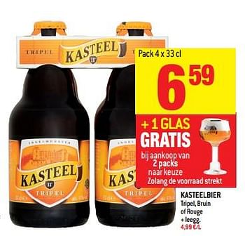 Promoties Kasteelbier tripel, bruin of rouge - Kasteelbier - Geldig van 06/06/2018 tot 19/06/2018 bij Match