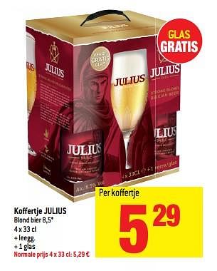 Promoties Koffertje julius blond bier 8,5° - Julius - Geldig van 06/06/2018 tot 19/06/2018 bij Match