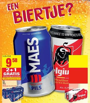 Promoties Pils maes blikken - Maes - Geldig van 06/06/2018 tot 19/06/2018 bij Match