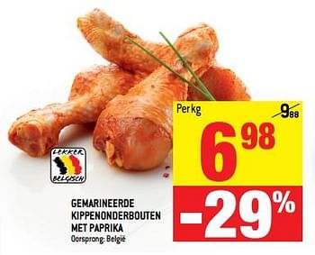 Promoties Gemarineerde kippenonderbouten met paprika - Huismerk - Match - Geldig van 06/06/2018 tot 19/06/2018 bij Match