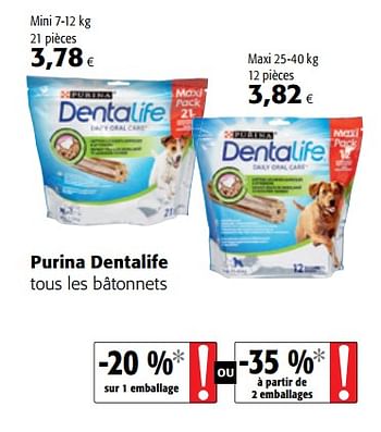 Promoties Purina dentalife tous les bâtonnets - Purina - Geldig van 06/06/2018 tot 19/06/2018 bij Colruyt