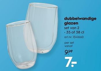deugd cultuur methaan Huismerk - Blokker Dubbelwandige glazen - Promotie bij Blokker
