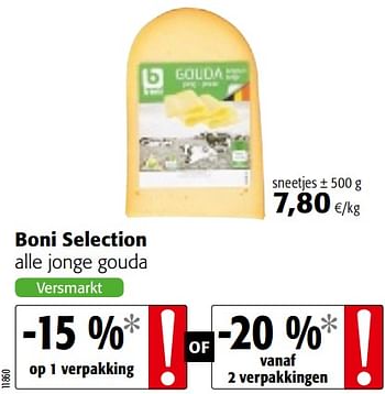 Promoties Boni selection alle jonge gouda - Boni - Geldig van 06/06/2018 tot 19/06/2018 bij Colruyt