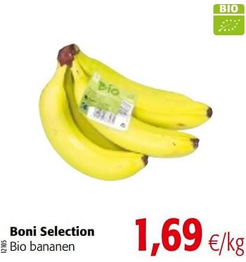 Promoties Boni selection bio bananen - Boni - Geldig van 06/06/2018 tot 19/06/2018 bij Colruyt