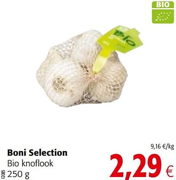 Promoties Boni selection bio knoflook - Boni - Geldig van 06/06/2018 tot 19/06/2018 bij Colruyt