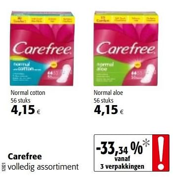 Promoties Carefree volledig assortiment - Carefree - Geldig van 06/06/2018 tot 19/06/2018 bij Colruyt