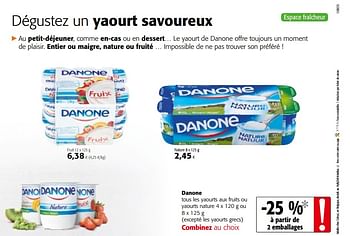 Promotions Danone tous les yaourts aux fruits ou yaourts nature - Danone - Valide de 06/06/2018 à 19/06/2018 chez Colruyt
