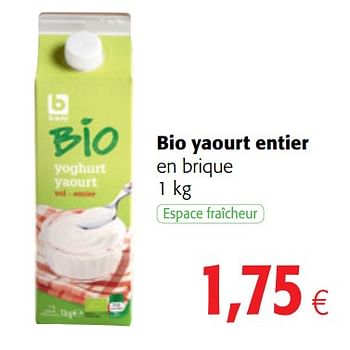 Promotions Bio yaourt entier - Boni - Valide de 06/06/2018 à 19/06/2018 chez Colruyt