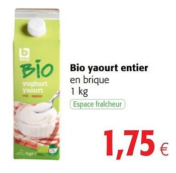 Promotions Bio yaourt entier - Boni - Valide de 06/06/2018 à 19/06/2018 chez Colruyt