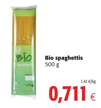 Promotions Bio spaghettis - Boni - Valide de 06/06/2018 à 19/06/2018 chez Colruyt
