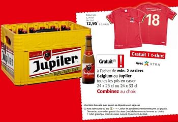 Promoties Belgium ou jupiler toutes les pils en casier - Jupiler - Geldig van 06/06/2018 tot 19/06/2018 bij Colruyt