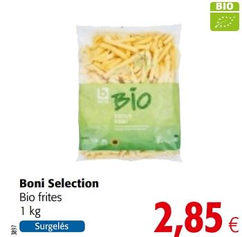 Promoties Boni selection bio frites - Boni - Geldig van 06/06/2018 tot 19/06/2018 bij Colruyt