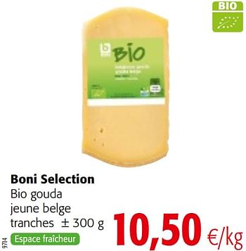 Promoties Boni selection bio gouda jeune belge - Boni - Geldig van 06/06/2018 tot 19/06/2018 bij Colruyt