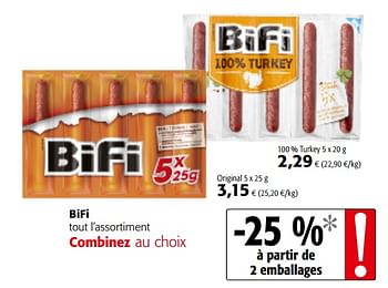 Promoties Bifi tout l`assortiment - Bifi - Geldig van 06/06/2018 tot 19/06/2018 bij Colruyt