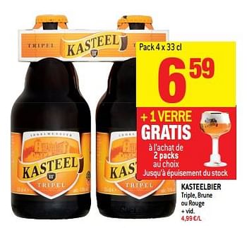 Promotions Kasteelbier triple, brune ou rouge - Kasteelbier - Valide de 06/06/2018 à 19/06/2018 chez Match