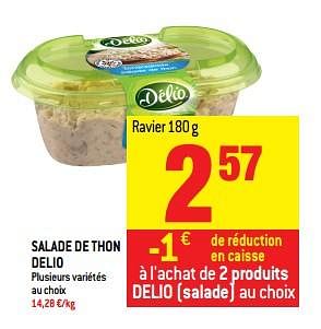 Promoties Salade de thon delio - Delio - Geldig van 06/06/2018 tot 19/06/2018 bij Match