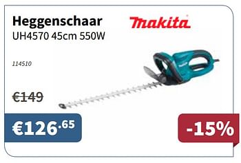 Promoties Makita heggenschaar uh4570 - Makita - Geldig van 07/06/2018 tot 20/06/2018 bij Cevo Market