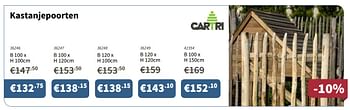 Promoties Carri kastanjepoorten - Cartri - Geldig van 07/06/2018 tot 20/06/2018 bij Cevo Market