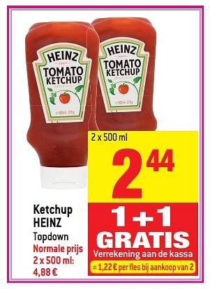 Promoties Ketchup heinz topdown - Heinz - Geldig van 13/06/2018 tot 19/06/2018 bij Match