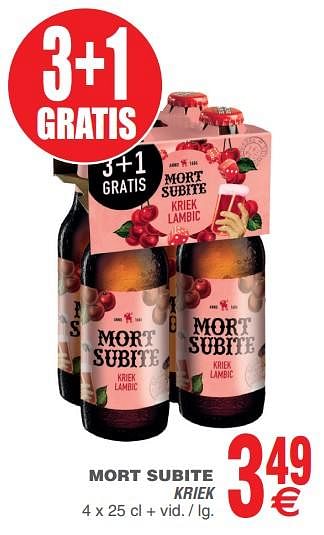Promoties Mort subite kriek - Mort Subite - Geldig van 12/06/2018 tot 18/06/2018 bij Cora